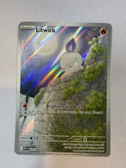 Pokemon TCG Litwick Card 101/086 White Flare Holo Illustration Rare / Pack Fresh - Image 1