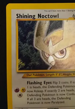 Shining Noctowl 110/105 Pokemon TCG Card Neo Destiny Unlimited Holo - Image 3