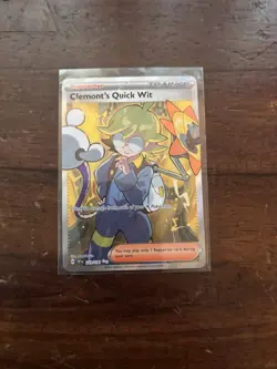 Pokemon TCG Trainer Card Clemont's Quick Wit Rare Holo, 243/191, Surging Sparks - Image 1