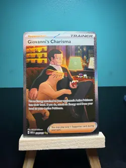 Pokemon TCG Giovanni's Charisma 151 Scarlet & Violet Card 204/165 SIR - Image 1