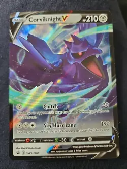Corviknight V SWSH200 Black Star Promo Pokemon NM/MINT Card Holo Foil FREE SHIP - Image 1
