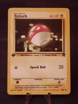 Pokemon Card TCG Voltorb Team Rocket 69 Regular 1st Edition Common VLP-NM - Image 1