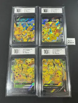 Pokemon TCG S-Chinese Pikachu V UNION S-P 109-112 4 sheets Promo card NMGrade 10 - Image 1