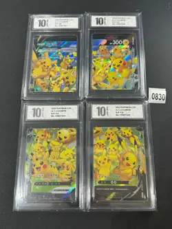 Pokemon TCG S-Chinese Pikachu V UNION S-P 109-112 4 sheets Promo card NMGrade 10 - Image 1