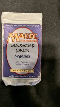 MTG Magic The Gathering English Legends Booster Pack - 1994 - Image 3