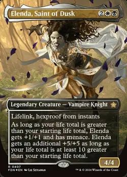 1x Elenda, Saint of Dusk - Mana Foil - Borderless Light Play MTG Magic - Kid Ica - Image 1