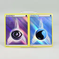 Water & Psychic Energy 2013 Black & White Deck Exclusive Reverse Holo Pokemon LP - Image 1