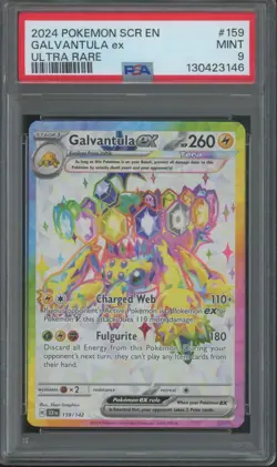 2024 Pokemon SCR EN Ultra Rare #159 Galvantula ex Mint PSA 9 - Image 1