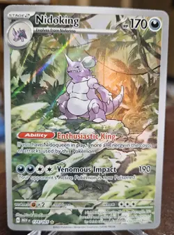Pokemon TCG Nidoking Scarlet & Violet 151 Illustration Rare Card 174/165 - Image 1