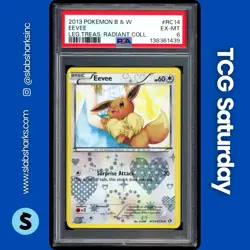 2013 POKEMON B&W LEGENDARY TREASURES RADIANT COLLECTION #RC14/RC25 EEVEE PSA 6 - Image 1