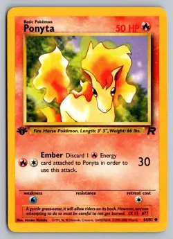 Pokemon Ponyta Common 1st edition Team Rocket 64/82 LP - Image 1
