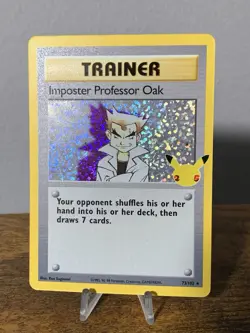 Imposter Professor Oak Pokemon Celebrations 25th Anniversary 73/102 Holo NM/M - Image 1