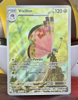 Vivillon Pokemon TCG Scarlet & Violet Surging Sparks 193/191 Illustration Rare - Image 2