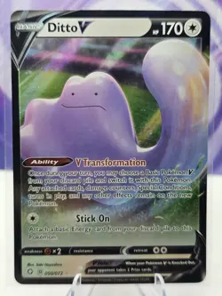Ditto V 050/072 Holo Ultra Rare Pokemon Sword & Shield Shining Fates - Image 1