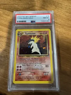 Pokemon Typhlosion Neo Genesis Holo Rare 18/111 PSA 8 2000 English TCG - Image 1