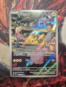 Pokemon Pikachu 173/165 Scarlet & Violet 151 Illustration Rare English IR NM - Image 1