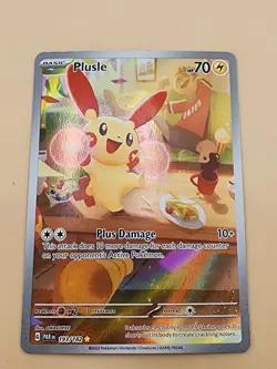 Pokemon TCG Plusle 193/182 Paradox Rift Holo Illustration Rare Near Mint (NM) - Image 2