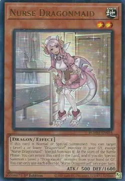 Nurse Dragonmaid BLMM-EN054 YuGiOh Ultra Rare 1st Edition Near Mint - Image 1