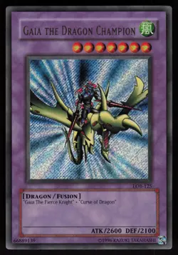 Gaia the Dragon Champion LOB-125 Ultra Rare Name ERROR Yu-Gi-Oh - Image 1