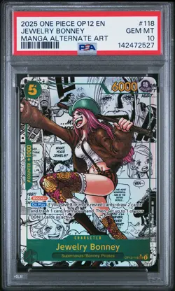 2025 ONE PIECE OP12-LEGACY OF THE MASTER #118 JEWELRY BONNEY PSA 10 - Image 1