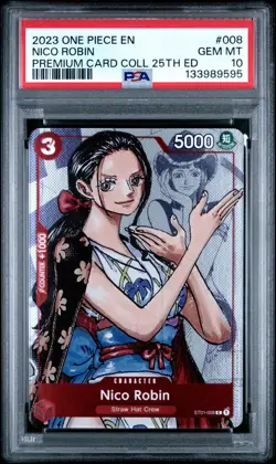2023 ONE PIECE PREMIUM CARD COLLECTION 25TH EDITION #008 NICO ROBIN PSA 10 - Image 1