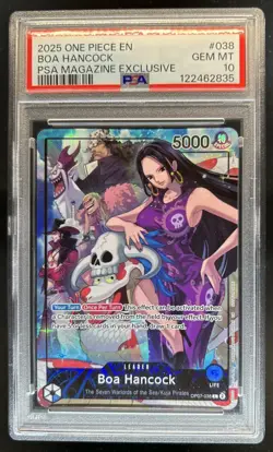 2025 One Piece Magazine Exclusive Boa Hancock Promo #OP07-038 PSA 10 Gem Mint - Image 1