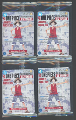 Lot of (7) One Piece Monkey D. Luffy US Voyage College Basketball Promo - Image 1
