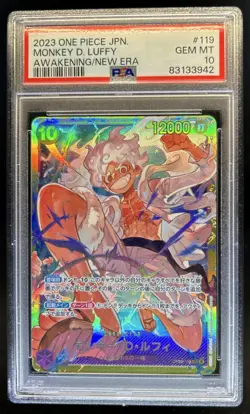 2023 One Piece New Era Monkey.D.Luffy Secret Rare Alt Art #OP05-119 PSA 10 - Image 1