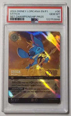 PSA 10 2024 Disney Lorcana Stitch Rock Star Enchanted Set Championship Prize EN - Image 1