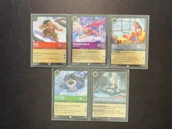 2025 Disney Lorcana English Maui Darkwing Duck Big Mama Non Foil Lot*5 FQ80 - Image 1