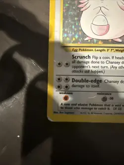 Pokemon Chansey Base Set Holo Rare Card 3/102 120 HP English Wizards - Image 3