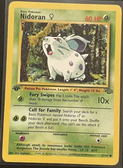 Pokemon 1st Edition Nidoran - Jungle - #57/64 - Vintage Card 1999 WOTC - Image 1