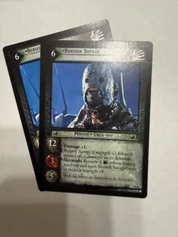 Decipher Lord of the Rings TCG Saruman Grima Berserk Savage 12 Rare Card Lot - Image 3