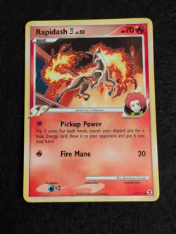Rapidash 47/111 2009 Rising Rivals Pokemon Card TCG Nintendo Uncommon - Image 1