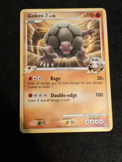 Pokemon Card - Golem 4 Lv.52 23/111 (Rare) - 2009 - Image 1