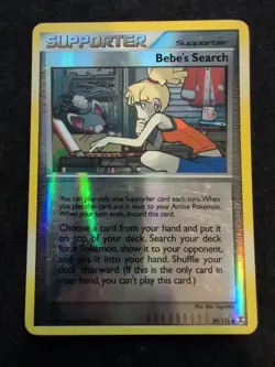 Bebe's Search 89/111 2009 Rising Rivals Pokemon Card Reverse Holo Uncommon - Image 1