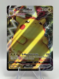 Pokemon Pikachu TCG VMAX Card 044/185 SWSH Vivid Voltage NM Ultra Rare - Image 1