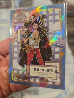 One Piece Collectible Trading Thick Card Stock Holo Foil Monkey D Luffy - Image 2