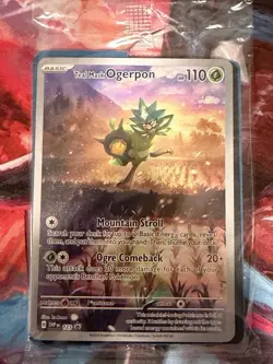 Pokemon TCG EX Holo 4 Card Lot Teal Mask Ogerpon Mega Lopunny Iron Treads Dudun… - Image 2