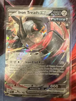 Pokemon TCG EX Holo 4 Card Lot Teal Mask Ogerpon Mega Lopunny Iron Treads Dudun… - Image 4