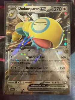 Pokemon TCG EX Holo 4 Card Lot Teal Mask Ogerpon Mega Lopunny Iron Treads Dudun… - Image 5