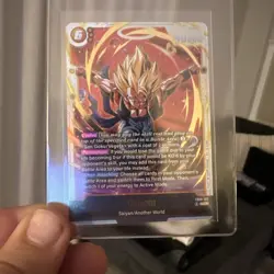 Gogeta FB09-122 Secret Rare Dual Evolution Dragon Ball Card English Fusion World - Image 1