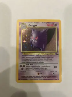 Pokemon Gengar 5/62 Fossil Holo Rare Unlimited English 1999 TCG Card - Image 1