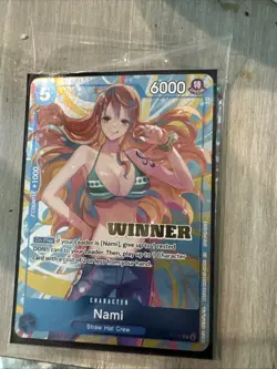 One PIece Card Game Heroines Battle Nami Winner Card P-112 NM - Image 1