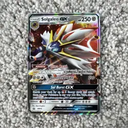 Pokemon Solgaleo GX Ultra Rare Full Art Holo SM Base Set Card SM16 250 HP - Image 1