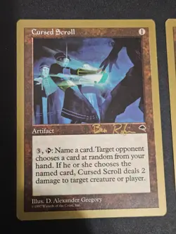 Mtg x2 Cursed Scroll LP Ben Rubin 1998 World Championship Magic Card - Image 2