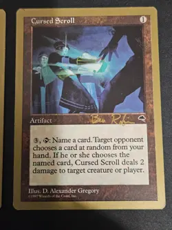 Mtg x2 Cursed Scroll LP Ben Rubin 1998 World Championship Magic Card - Image 5