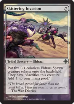 Skittering Invasion - Foil Rise of the Eldrazi Magic mtg Heavy Play, English x1 - Image 1