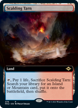 Scalding Tarn - Foil - Extended Art Modern Horizons 2 Magic mtg NM-Mint English - Image 1