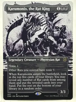 Karumonix, The Rat King NM/M* SHOWCASE Phyrexia All Will Be One 307 -UnltdCards - Image 1